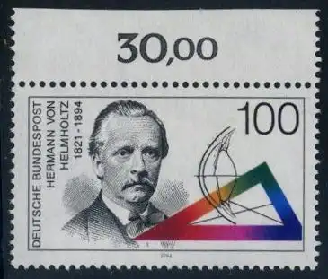 BUND 1994 Michel-Nummer 1752 postfrisch EINZELMARKE RAND oben (b)