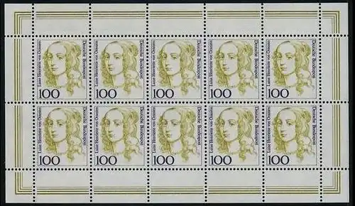 BUND 1994 Michel-Nummer 1756 postfrisch BOGEN(10)