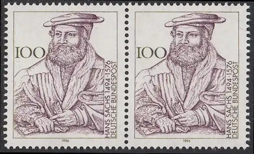BUND 1994 Michel-Nummer 1763 postfrisch horiz.PAAR