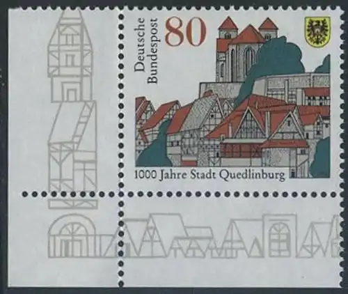 BUND 1994 Michel-Nummer 1765 postfrisch EINZELMARKE ECKRAND unten links