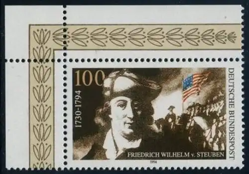 BUND 1994 Michel-Nummer 1766 postfrisch EINZELMARKE ECKRAND oben links