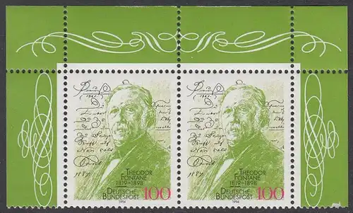 BUND 1994 Michel-Nummer 1767 postfrisch horiz.PAAR ECKRÄNDER oben rechts/oben links