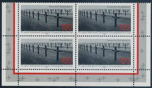 BUND 1994 Michel-Nummer 1768 postfrisch BLOCK ECKRÄNDER unten rechts/unten links