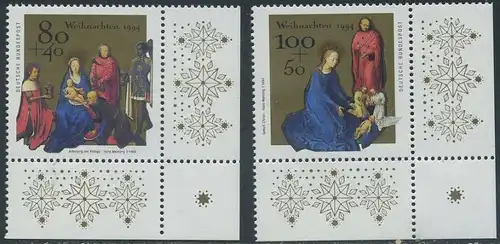 BUND 1994 Michel-Nummer 1770-1771 postfrisch SATZ(2) EINZELMARKEN ECKRÄNDER unten rechts