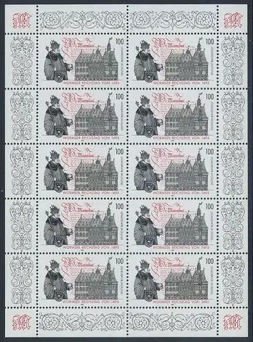 BUND 1995 Michel-Nummer 1773 postfrisch BOGEN(10)