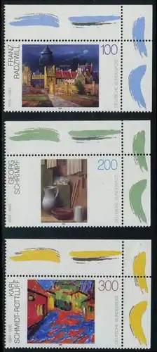 BUND 1995 Michel-Nummer 1774-1776 postfrisch SATZ(3) EINZELMARKEN ECKRÄNDER oben rechts
