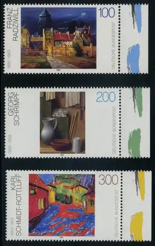 BUND 1995 Michel-Nummer 1774-1776 postfrisch SATZ(3) EINZELMARKEN RÄNDER rechts