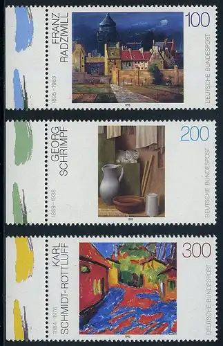 BUND 1995 Michel-Nummer 1774-1776 postfrisch SATZ(3) EINZELMARKEN RÄNDER links