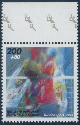 BUND 1995 Michel-Nummer 1780 postfrisch EINZELMARKE RAND oben