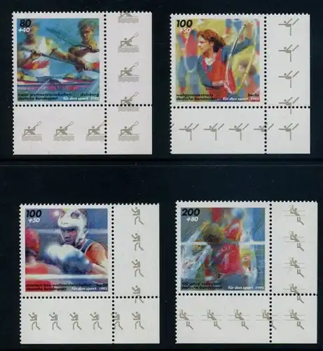 BUND 1995 Michel-Nummer 1777-1780 postfrisch SATZ(4) EINZELMARKEN ECKRÄNDER unten rechts