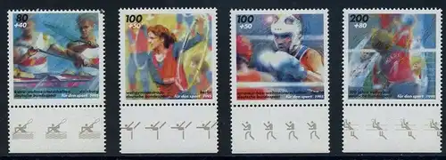 BUND 1995 Michel-Nummer 1777-1780 postfrisch SATZ(4) EINZELMARKEN RÄNDER unten