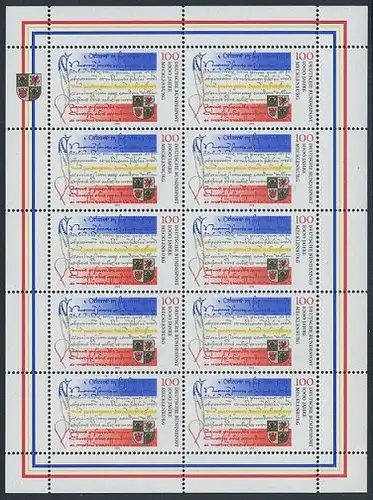 BUND 1995 Michel-Nummer 1782 postfrisch BOGEN(10)