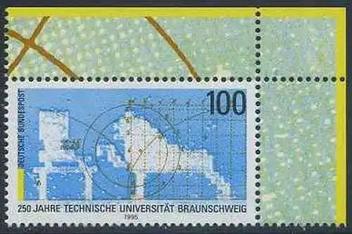 BUND 1995 Michel-Nummer 1783 postfrisch EINZELMARKE ECKRAND oben rechts