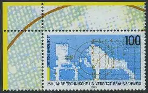 BUND 1995 Michel-Nummer 1783 postfrisch EINZELMARKE ECKRAND oben links