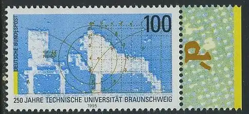 BUND 1995 Michel-Nummer 1783 postfrisch EINZELMARKE RAND rechts