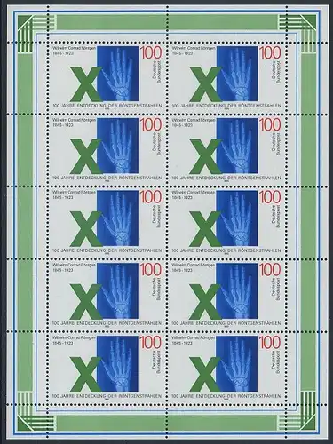 BUND 1995 Michel-Nummer 1784 postfrisch BOGEN(10)