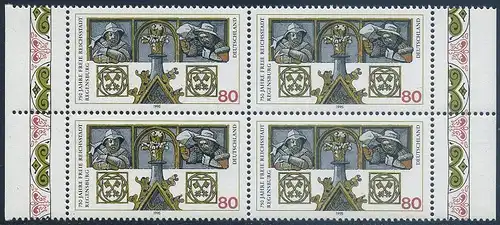 BUND 1995 Michel-Nummer 1786 postfrisch BLOCK RÄNDER rechts/links