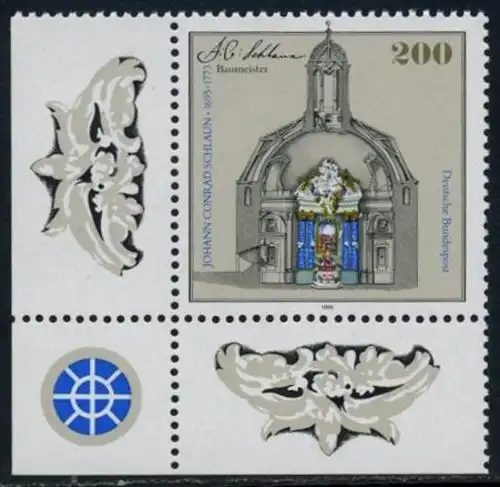 BUND 1995 Michel-Nummer 1787 postfrisch EINZELMARKE ECKRAND unten links