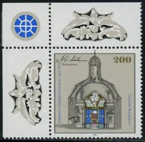 BUND 1995 Michel-Nummer 1787 postfrisch EINZELMARKE ECKRAND oben links