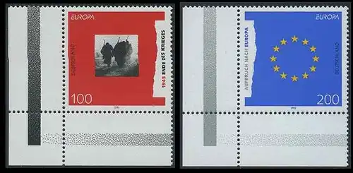 BUND 1995 Michel-Nummer 1790-1791 postfrisch SATZ(2) EINZELMARKEN ECKRÄNDER unten links