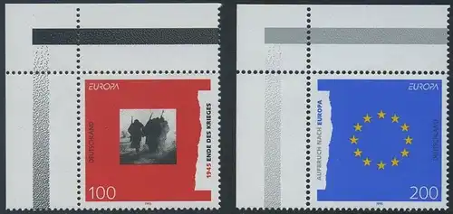 BUND 1995 Michel-Nummer 1790-1791 postfrisch SATZ(2) EINZELMARKEN ECKRÄNDER oben links
