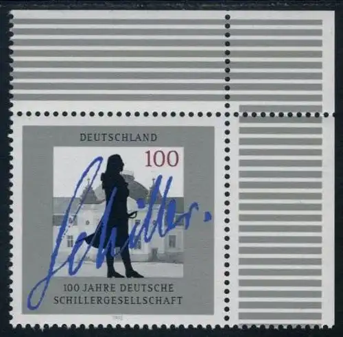 BUND 1995 Michel-Nummer 1792 postfrisch EINZELMARKE ECKRAND oben rechts