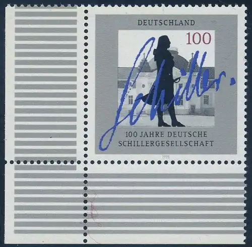 BUND 1995 Michel-Nummer 1792 postfrisch EINZELMARKE ECKRAND unten links