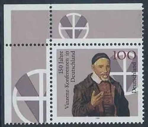 BUND 1995 Michel-Nummer 1793 postfrisch EINZELMARKE ECKRAND oben links