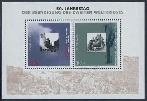 BUND 1995 Michel-Nummer 1794-1795 postfrisch BOGEN(2) -Blockausgabe 31-