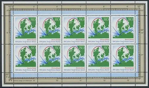 BUND 1995 Michel-Nummer 1802 postfrisch BOGEN(10)