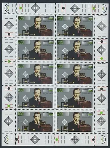 BUND 1995 Michel-Nummer 1803 postfrisch BOGEN(10)