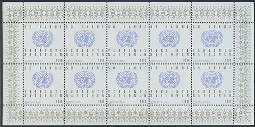 BUND 1995 Michel-Nummer 1804 postfrisch BOGEN(10)