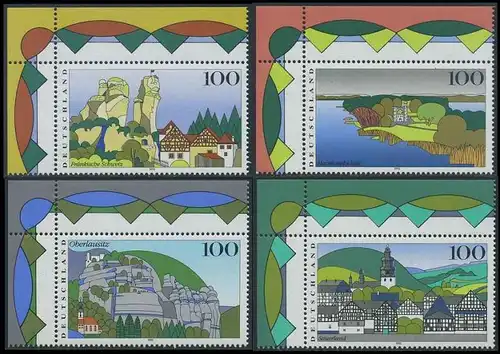 BUND 1995 Michel-Nummer 1807-1810 postfrisch SATZ(4) EINZELMARKEN ECKRÄNDER oben links