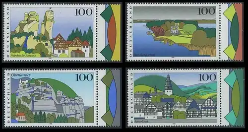 BUND 1995 Michel-Nummer 1807-1810 postfrisch SATZ(4) EINZELMARKEN RÄNDER rechts