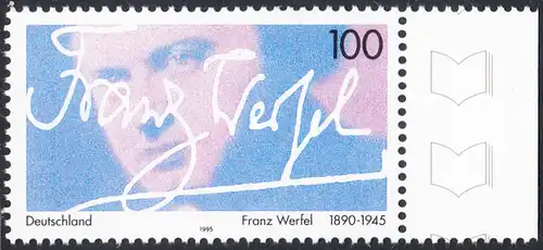 BUND 1995 Michel-Nummer 1813 postfrisch EINZELMARKE RAND rechts (a)