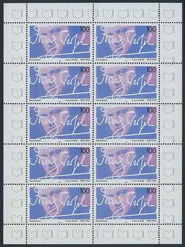 BUND 1995 Michel-Nummer 1813 postfrisch BOGEN(10)