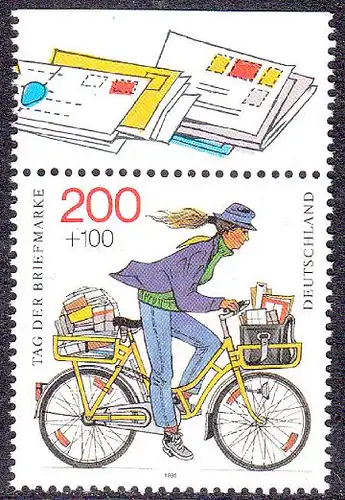 BUND 1995 Michel-Nummer 1814 postfrisch EINZELMARKE RAND oben (a)