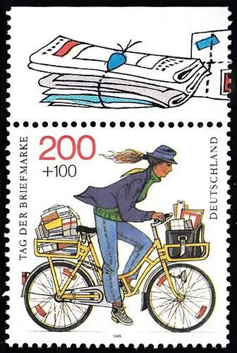 BUND 1995 Michel-Nummer 1814 postfrisch EINZELMARKE RAND oben (b)