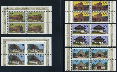 BUND 1995 Michel-Nummer 1819-1823 postfrisch SATZ(5) BLÖCKE Eckränder/Ränder (a1)