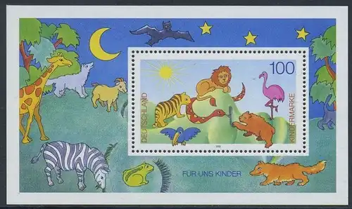 BUND 1995 Michel-Nummer 1825 postfrisch BOGEN(1) -Blockausgabe 34-