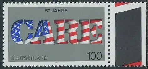 BUND 1995 Michel-Nummer 1829 postfrisch EINZELMARKE RAND rechts