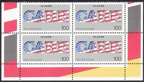 BUND 1995 Michel-Nummer 1829 postfrisch BLOCK ECKRÄNDER unten rechts/unten links