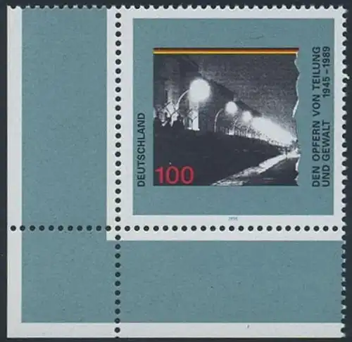 BUND 1995 Michel-Nummer 1830 postfrisch EINZELMARKE ECKRAND unten links