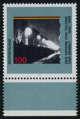 BUND 1995 Michel-Nummer 1830 postfrisch EINZELMARKE RAND unten