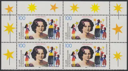 BUND 1996 Michel-Nummer 1834 postfrisch BLOCK ECKRÄNDER oben rechts/oben links