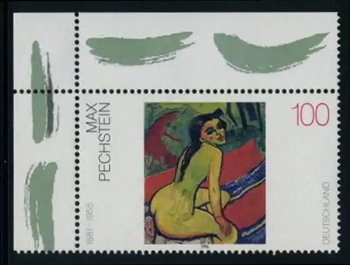 BUND 1996 Michel-Nummer 1843 postfrisch EINZELMARKE ECKRAND oben links