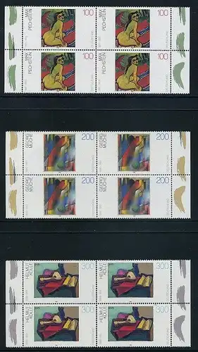 BUND 1996 Michel-Nummer 1843-1845 postfrisch SATZ(3) BLÖCKE RÄNDER rechts/links