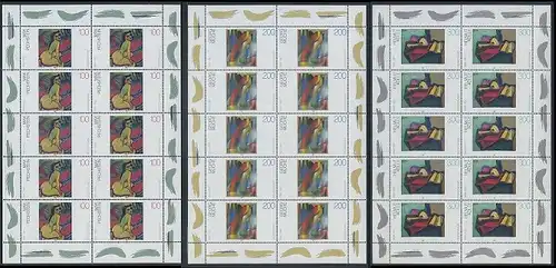 BUND 1996 Michel-Nummer 1843-1845 postfrisch SATZ(3) BÖGEN(je 10)