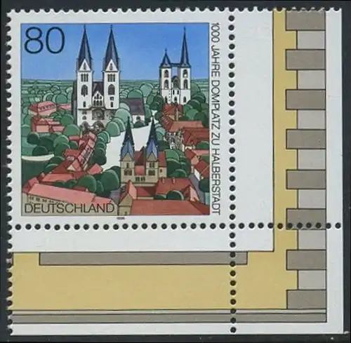 BUND 1996 Michel-Nummer 1846 postfrisch EINZELMARKE ECKRAND unten rechts