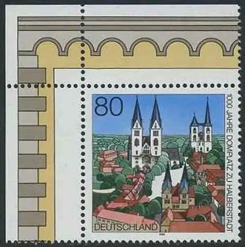 BUND 1996 Michel-Nummer 1846 postfrisch EINZELMARKE ECKRAND oben links